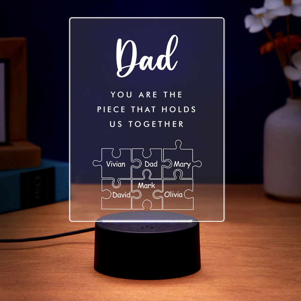 fathers day surprise custom gift for dad inspired by father s day gift personalized dad you are the piece that holds us photo