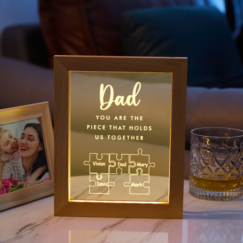 personalized custom gift for dad with precision engraved detail photo front view