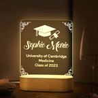 Custom Text Graduation Lamp Square For Friend