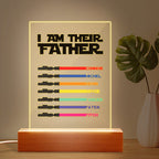 i am their father night light acrylic light saber plaque father s day custom gift for dad personalized gift