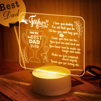 personalized custom gift for dad with clear acrylic finish