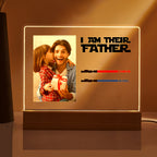 i am their father night light photo acrylic light saber plaque design custom gift for everyday use photo