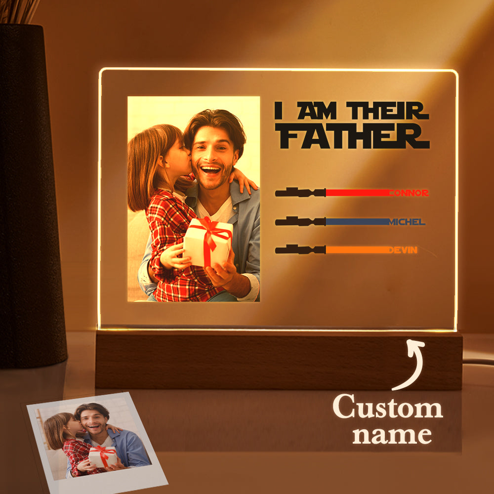 meaningful custom gift for dad with keepsake style photo
