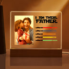 anniversary surprise custom gift for dad inspired by i am their father night light photo acrylic light saber plaque