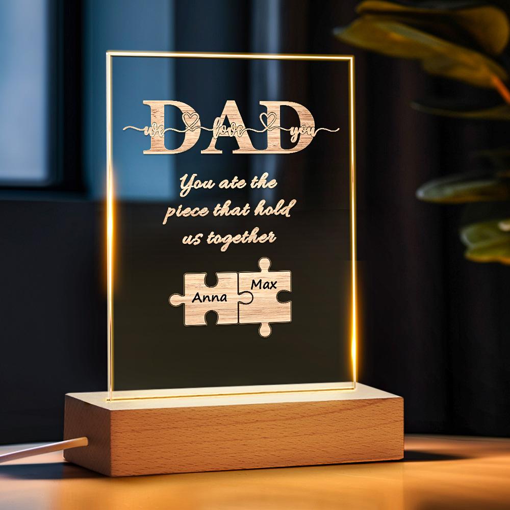 puzzle night light name night light best gift for father you are the design ornament for everyday use photo