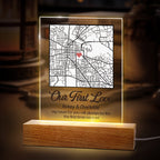 Personalized Location LED Keepsake Engraved Map Night Light