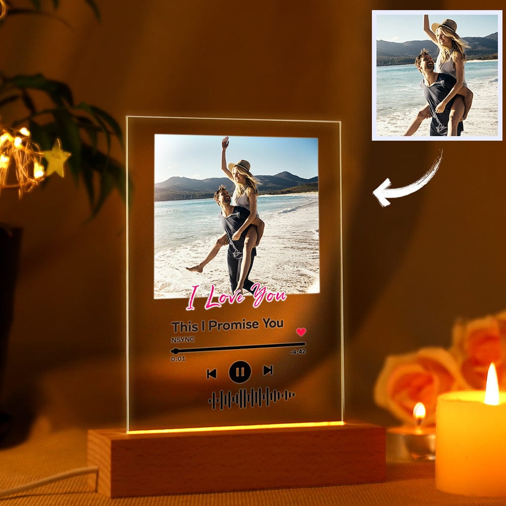 Custom Scannble Keychain/Plaque/Night Light Gifts For Lover Decorated Letter - I Love You