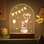 Custom Name Christmas Tree Personalized Santa Elk Night Light Bedroom Christmas Gift 3D Room Decor Night Light Desk Lamp Night Light Gift