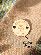 Personalized Handmade with Love Wooden Buttons Set of 15 Clothing Labels Gift for Mother Grandma Knitting Crocheting Lovers