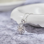 gifts for wife Forever Together - Heartfelt Gift - Projection Necklace Personalized Flower Photo Necklace 925 Sterling Silver
