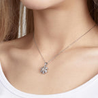 gifts for wife Forever Together - Heartfelt Gift - Projection Necklace Personalized Flower Photo Necklace 925 Sterling Silver