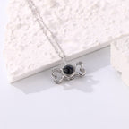 Custom Projection Photo Necklace Cute Puppy Bone Necklace