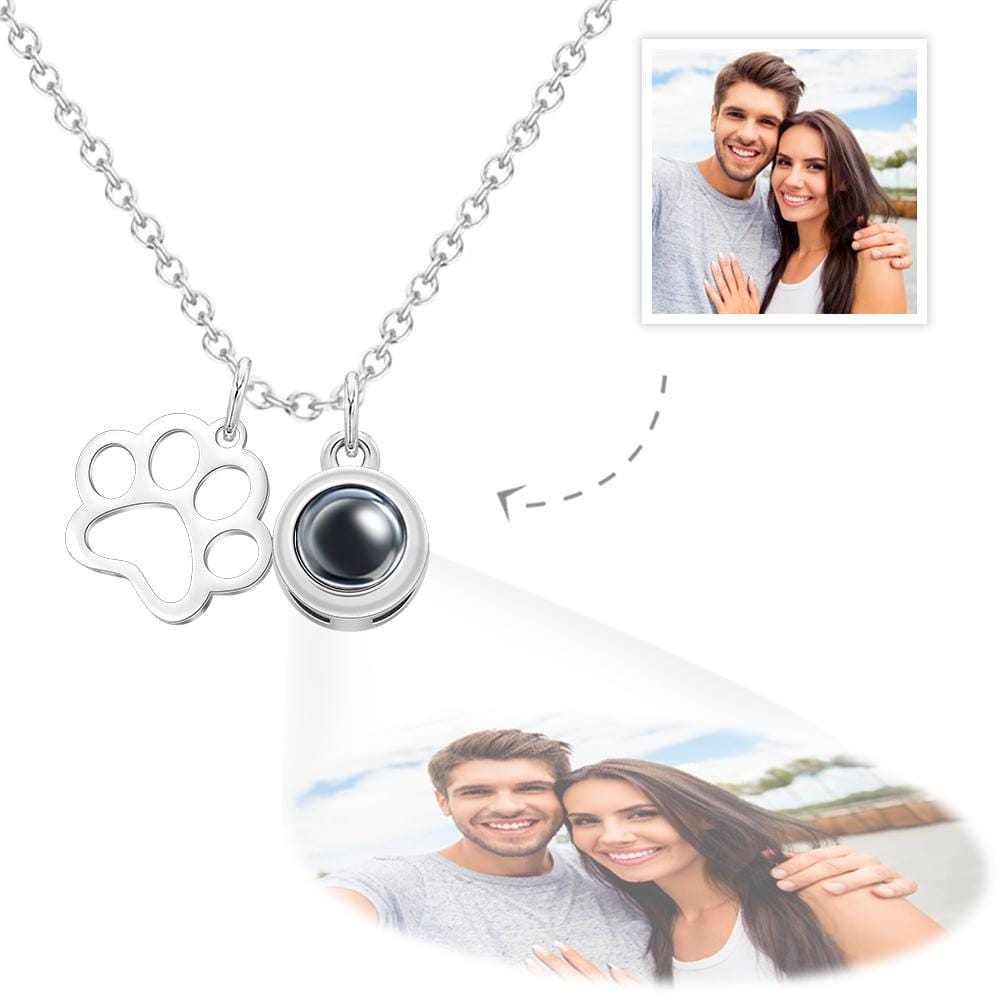 gifts for wife Eternal Love - Custom Decor - Photo Projection Necklace Claw Photo Pendant Necklace Gift for Women - gifts for