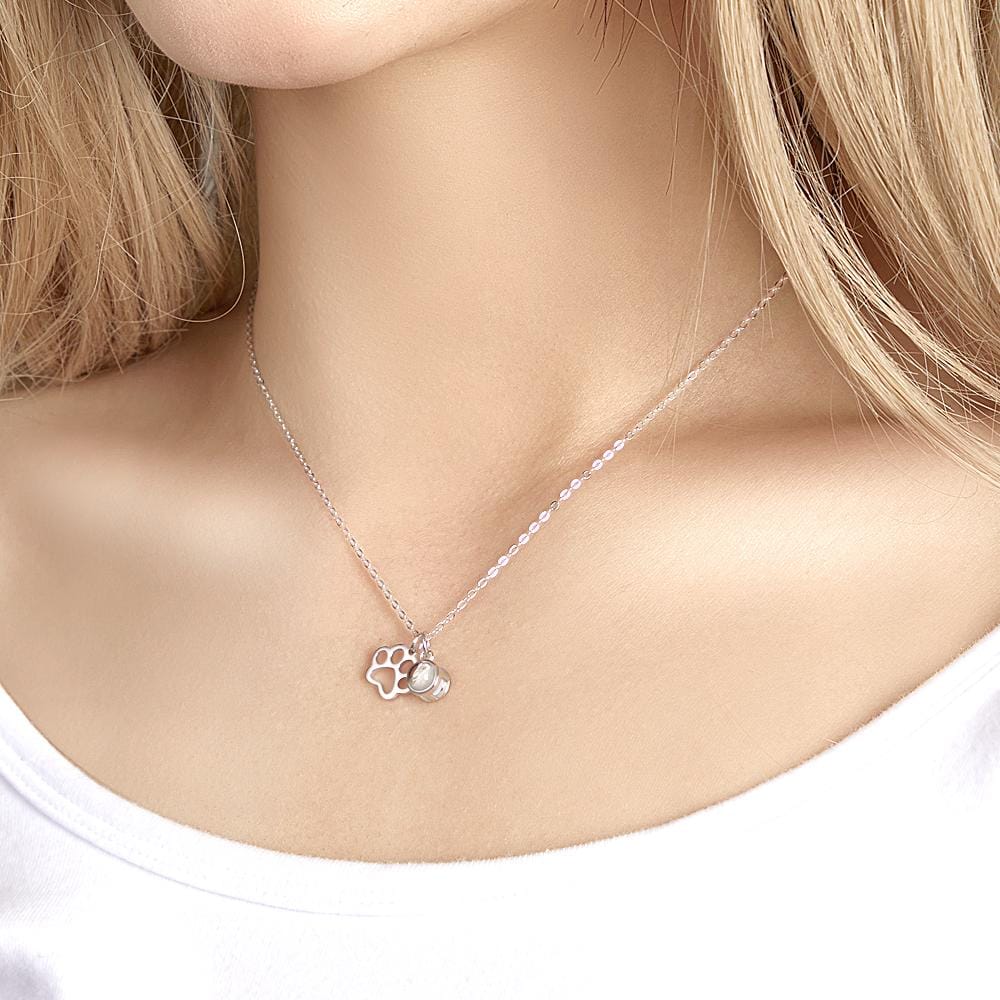gifts for wife Eternal Love - Custom Decor - Photo Projection Necklace Claw Photo Pendant Necklace Gift for Women - gifts for