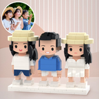 Memorial Gift for Kids 3 People Full Custom Brick Figures Custom Brick Figures Small Particle Block Toys
