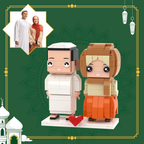 Gifts for Elders Full Custom 2 People Brick Figures Custom Brick Figures Small Particle Block Toy