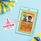 Custom Birthday Poke Card – Create Your Own Cartoon Character Personalized Text Game Card Gift