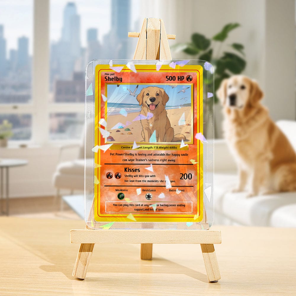 Custom Photo & Text Game Card – Poke Card Gift for Pet Lover