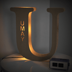 Personalized Name Wooden Letter Night Light 28CM