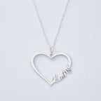Personalized Heart Name Necklace | 925 Sterling Silver Custom Jewelry
