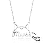Personalized Pet Name Necklace for Women Pet Lover Memorial Pendant Necklace Cat Animal Pendant Jewelry Gift