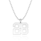 Custom Number Pendant Thick Chain Men's Necklace