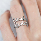 gifts for wife Forever Together - Heartfelt Gift - Two Names Opening Ring 925 Sterling Silver - gifts for wife - Anniversary