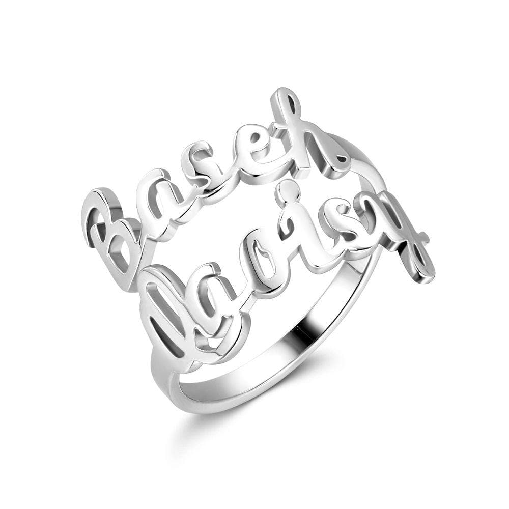 gifts for wife Forever Together - Heartfelt Gift - Two Names Opening Ring 925 Sterling Silver - gifts for wife - Anniversary