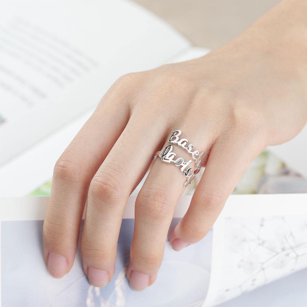 gifts for wife Forever Together - Heartfelt Gift - Two Names Opening Ring 925 Sterling Silver - gifts for wife - Anniversary