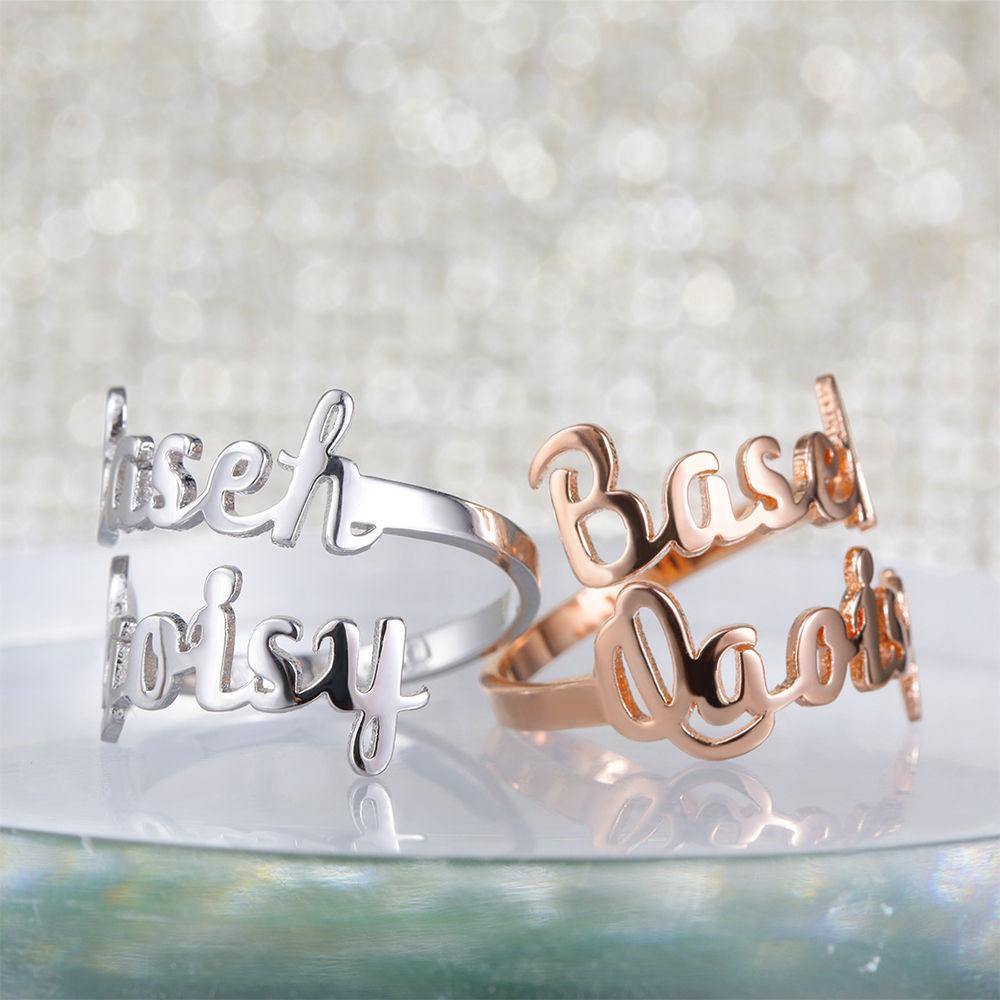 gifts for wife Forever Together - Heartfelt Gift - Two Names Opening Ring 925 Sterling Silver - gifts for wife - Anniversary