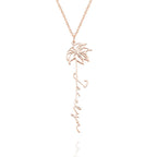 personalized birth flower necklace birthday gift