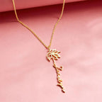 necklace personalized birth flower birthday gift