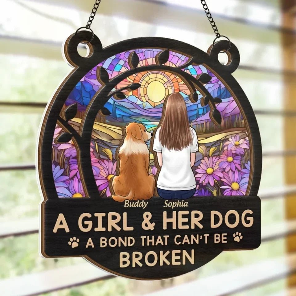 personalized design suncatcher ornament loss of dog gift window hanging keepsake personalized preview