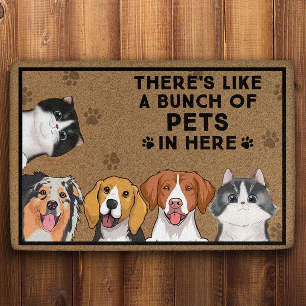 A Bunch Of Pets - Personalized Custom Doormat 664714 - DiyGiftly