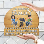 A Crazy Dog Lady & Her Grumpy Old Man Dog Couple – Personalized Custom Shaped Wood Sign for Dog Lovers, Pet Owner Gifts, Customized Dog Mom Decor, Unique Wooden Plaque for Home, Wall Hanging, Birthday & Holiday Gifts 1057368 - DiyGiftly