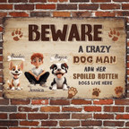 A Crazy Dog Lady or Man - Custom Metal Sign - Iron & Aluminum Sign - Perfect Gift for Family, Birthday gift 758377 - 758413 - DiyGiftly