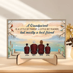 A Grandparent A Best Friends - Personalized Custom Wooden Plaquet 713357 - DiyGiftly