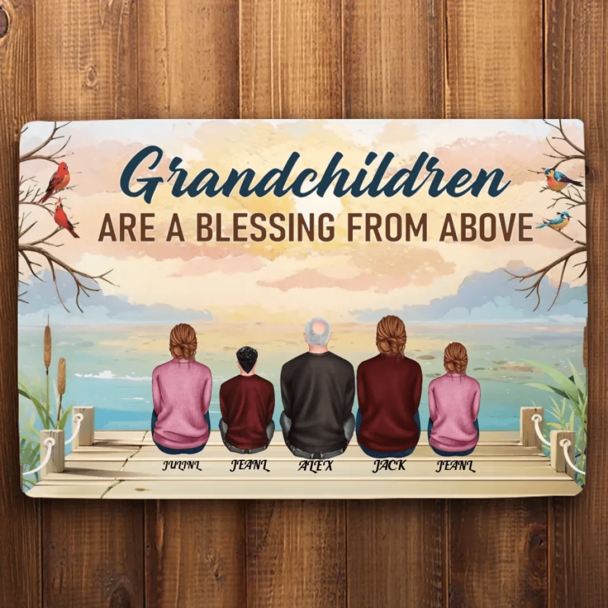 A Grandparent A Best Friends - Personalized Poster/Wrapped Mat 713357 - D - DiyGiftly