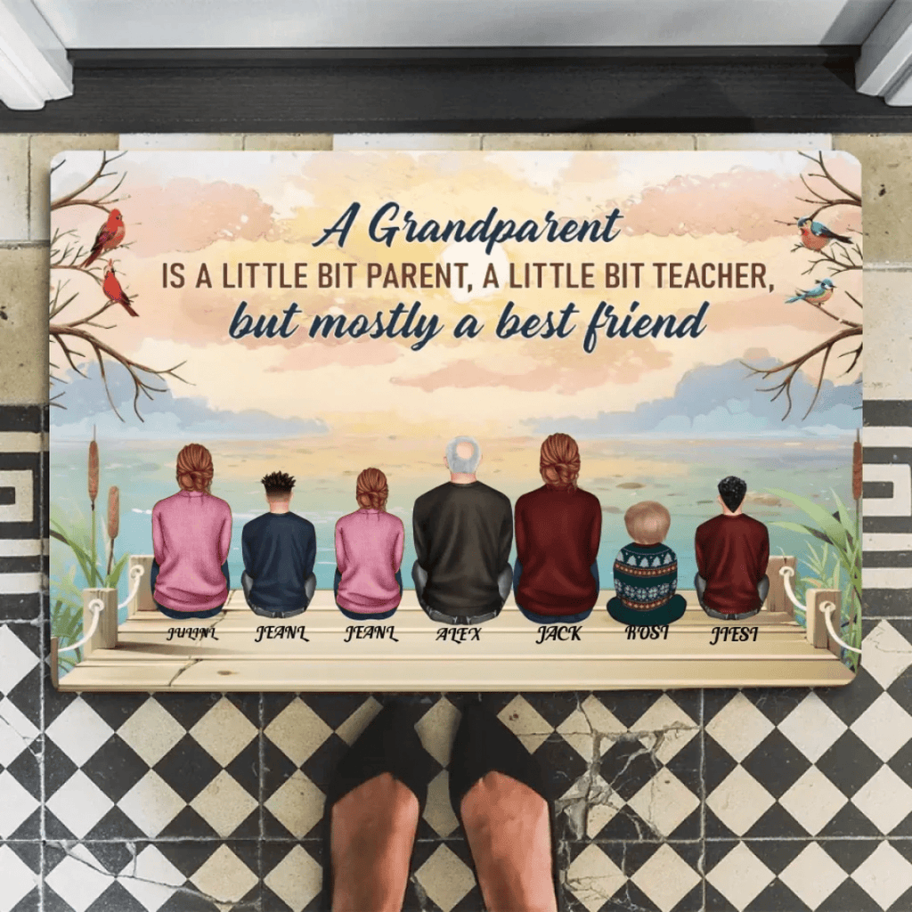 A Grandparent A Best Friends - Personalized Poster/Wrapped Mat 713357 - D - DiyGiftly