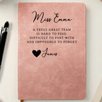 A Heartfelt Thank You Gift for Teacher Appreciation, Colleagues, Boss, and Team – Custom Leather Journal 1068207 - DiyGiftly