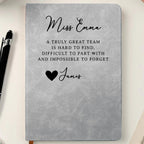 A Heartfelt Thank You Gift for Teacher Appreciation, Colleagues, Boss, and Team – Custom Leather Journal 1068207 - DiyGiftly