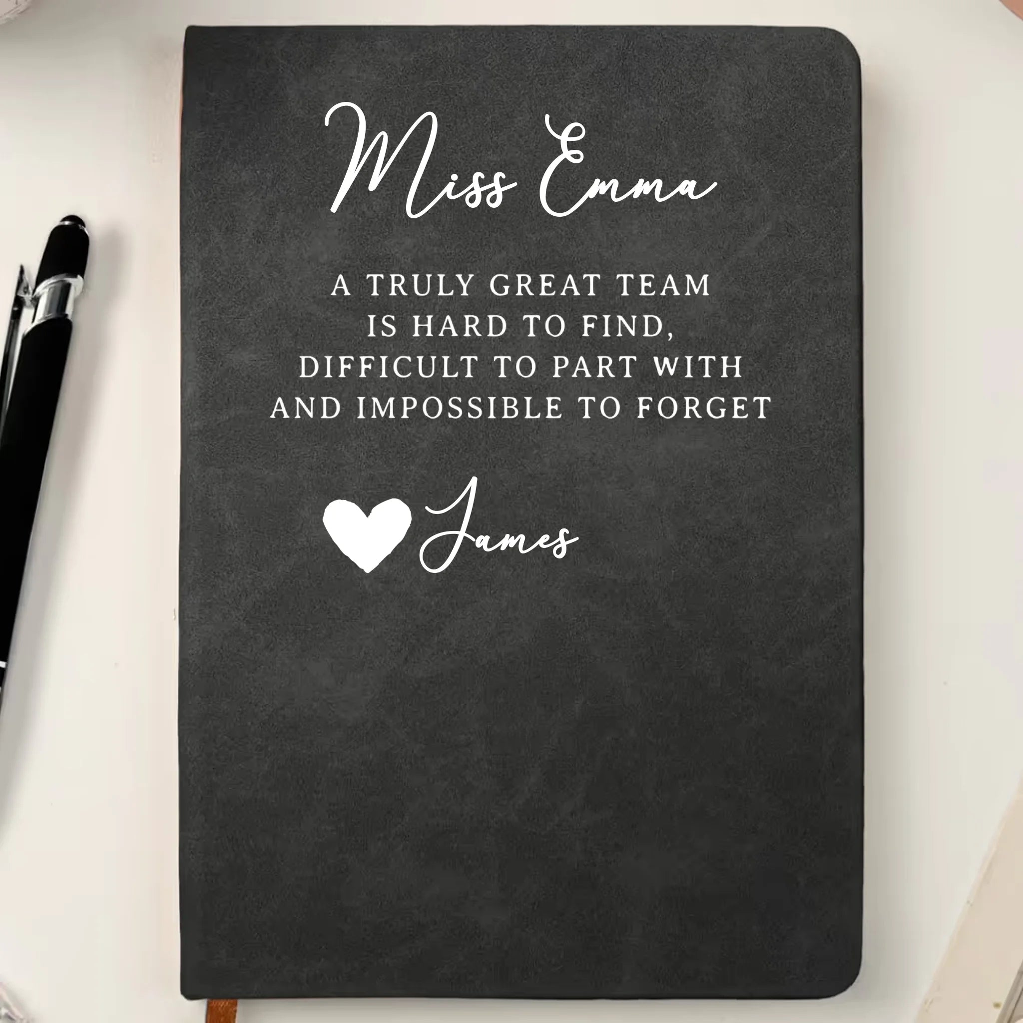 A Heartfelt Thank You Gift for Teacher Appreciation, Colleagues, Boss, and Team – Custom Leather Journal 1068207 - DiyGiftly