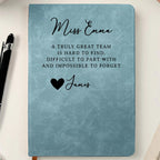 A Heartfelt Thank You Gift for Teacher Appreciation, Colleagues, Boss, and Team – Custom Leather Journal 1068207 - DiyGiftly