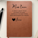 A Heartfelt Thank You Gift for Teacher Appreciation, Colleagues, Boss, and Team – Custom Leather Journal 1068207 - DiyGiftly