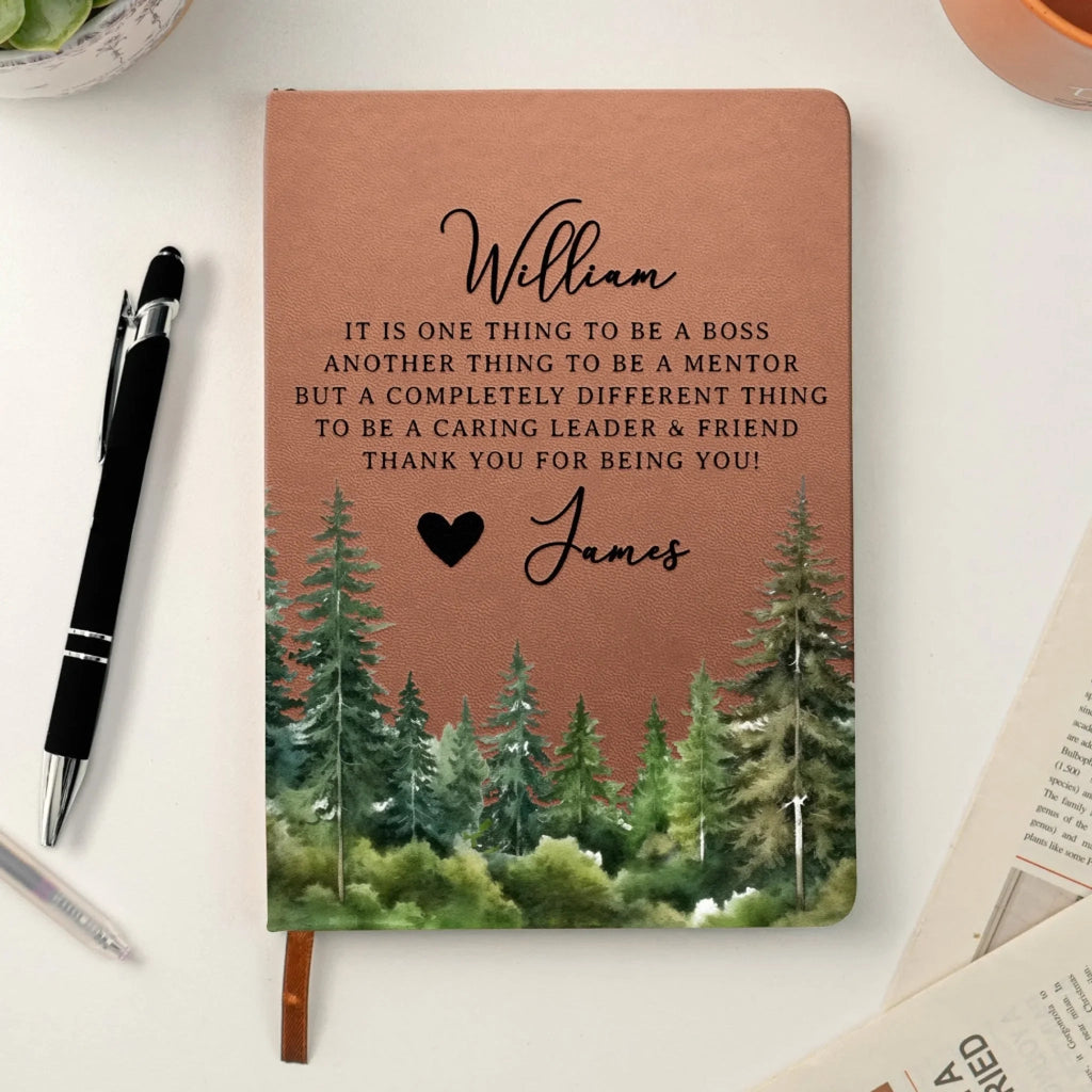 A Heartfelt Thank You Gift for Teacher Appreciation, Colleagues, Boss, and Team – Custom Leather Journal 1068207 - DiyGiftly