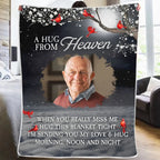 A Hug From Heaven - Personalized Memory Photo Blanket 677800 - DiyGiftly