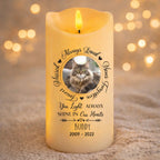 custom photo cat memorial candle