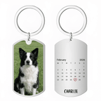 Double Sided UV Printed Keepsake Personalized Dog Memorial Photo Keyring