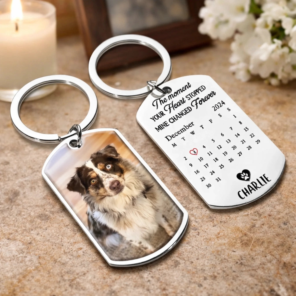 Double sided metal Keychain Personalized Photo Double Sided Display