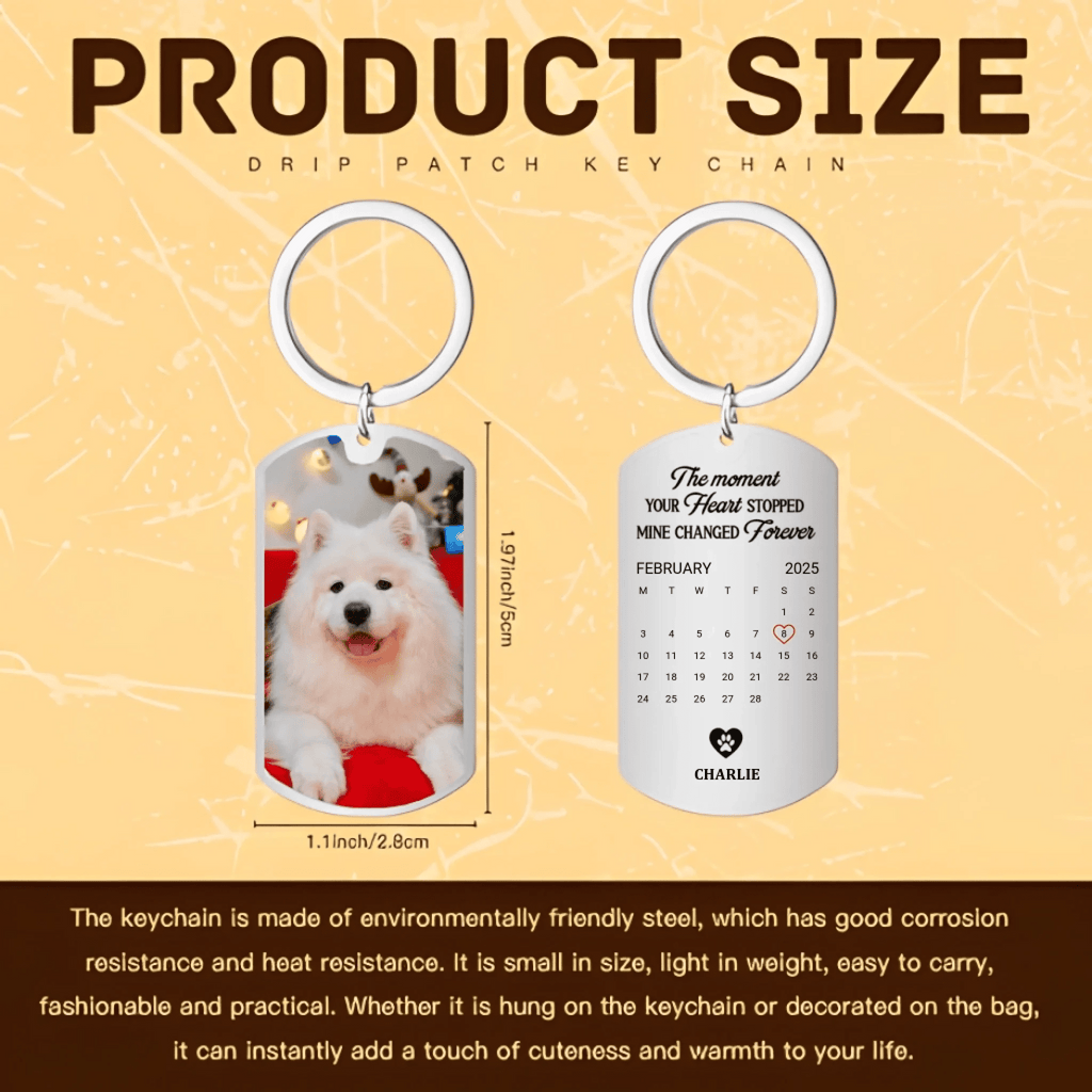 Personalized Photo Keychain Double Sided Display